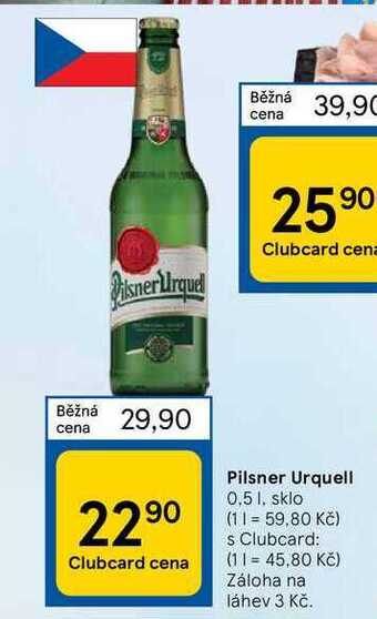 Tesco Pilsner urquell 0,5 l nabídka
