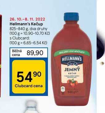 Tesco Hellmann's kečup 825-840 g nabídka