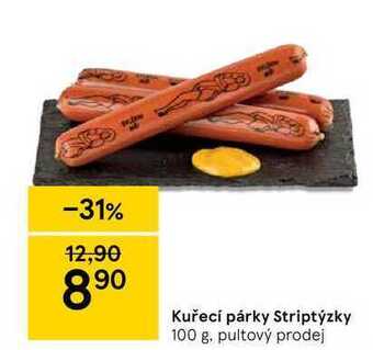 Tesco Kuřecí párky striptýzky 100 g nabídka