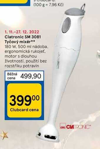 Tesco Clatronic sm 3081 tyčový mixér** 180 w nabídka