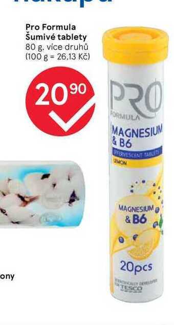Tesco Pro formula šumivé tablety 80 g nabídka