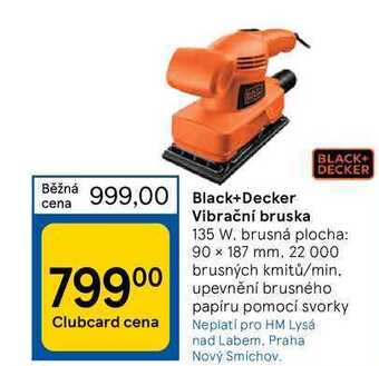 Tesco Black+ decker vibrační bruska nabídka