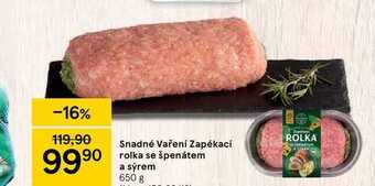 Tesco Snadné vaření zapékací rolka se špenátem a sýrem, 650 g nabídka