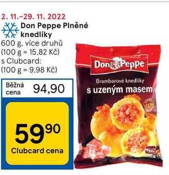 Tesco Don peppe plněné knedlíky 600 g nabídka