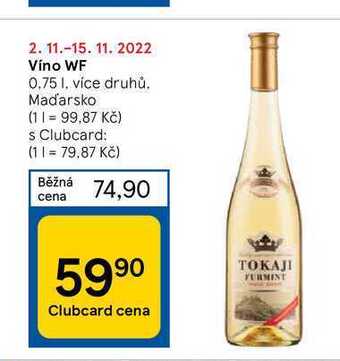 Tesco Víno wf 0,75 l nabídka