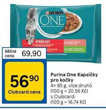 Tesco Purina one kapsičky pro kočky 4x 85 g nabídka