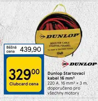 Dunlop startovací kabel 16 mm² 220 a