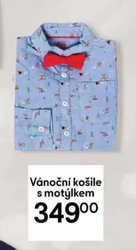 Vánoční košile s motýlkem