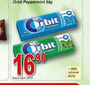 Lidl Orbit peppermint nabídka