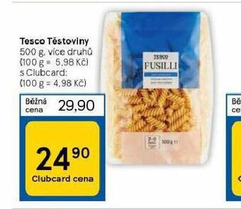Tesco Tesco těstoviny nabídka