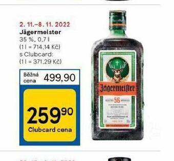 Tesco Jägermeister nabídka