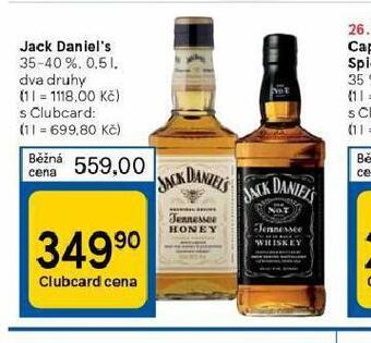 Tesco Jack daniel´s nabídka