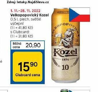 Tesco Pivo velkopopovický kozel 10 nabídka