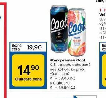 Tesco Pivo staropramen cool nealko nabídka