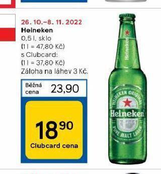 Tesco Pivo heineken nabídka