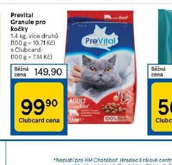 Tesco Prevital granule pro kočky nabídka