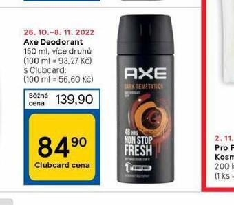 Tesco Axe deodorant nabídka