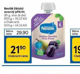 Tesco Nestlé dětský ovocný příkrm nabídka