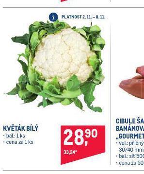 Makro Květák bílý nabídka