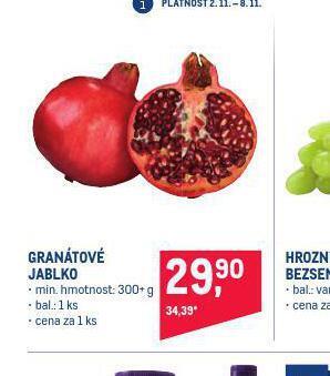 Makro Granátové jablko nabídka