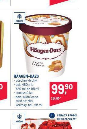 Makro Häagen dazs nabídka