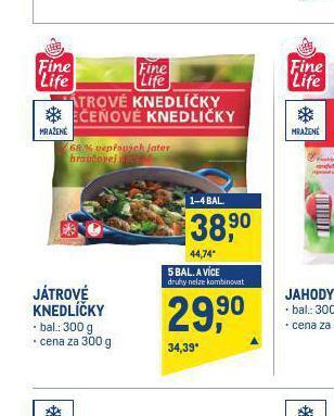Makro Játrové knedlíčky nabídka
