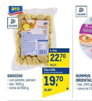 Makro Gnocchi nabídka