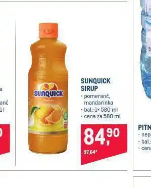 Makro Sunquick sirup nabídka