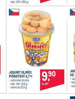 Makro Jogurt olmíci piškotoví 3,7 nabídka