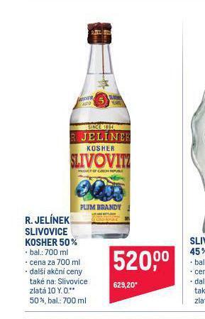 Makro R. jelínek slivovice kosher 50% nabídka