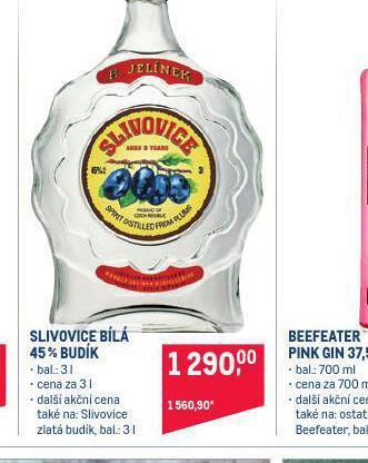Makro Slivovice bílá 45% budík nabídka
