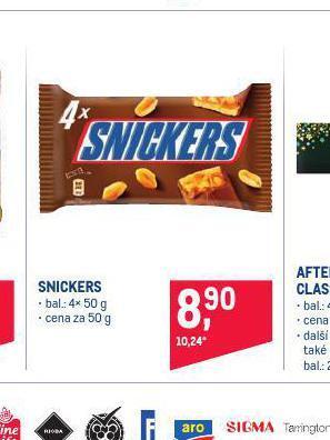 Makro Snickers nabídka