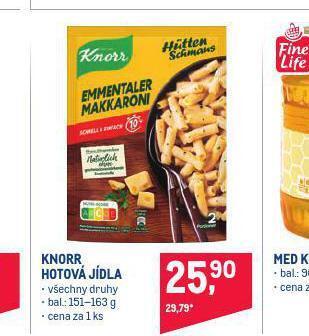 Makro Knorr hotová jídla nabídka