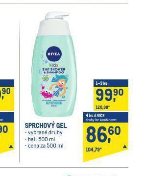 Makro Nivea sprchový gel nabídka