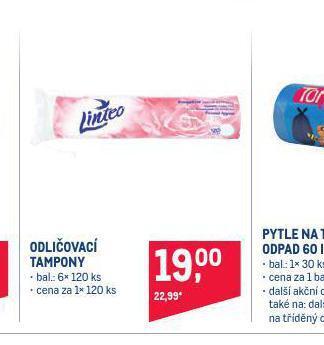 Makro Linteo odličovací tampony nabídka