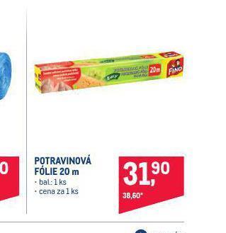 Makro Potravinová fólie 20 m nabídka
