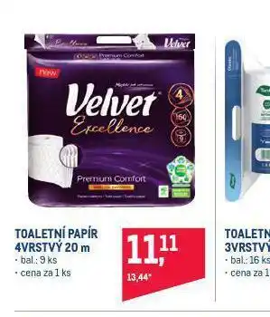 Makro Velvet toaletní papír nabídka