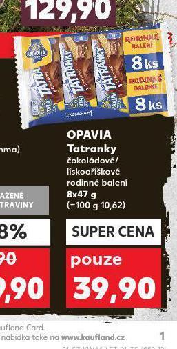 Kaufland Opavia tatranky nabídka