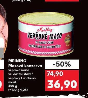 Kaufland Meining masová konzerva nabídka