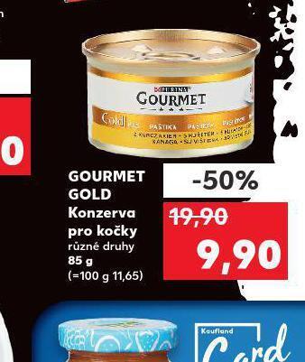 Kaufland Gourmet gold konzerva pro kočky nabídka