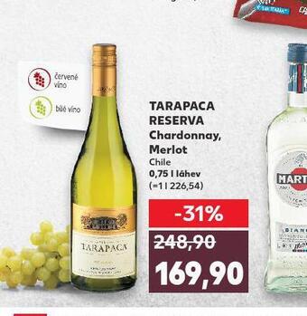 Kaufland Tarapaca reserva chardonnay nabídka