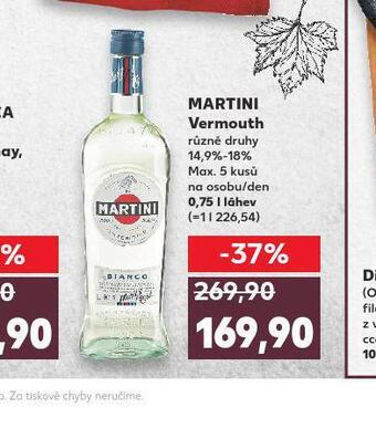 Kaufland Martini vermouth nabídka