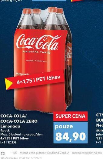 Kaufland Coca cola 4pack nabídka