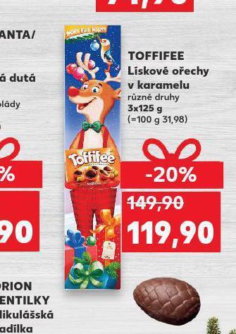 Kaufland Toffifee lískové ořechy v karamelu nabídka