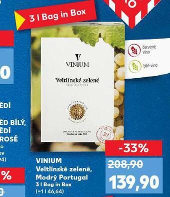 Kaufland Vinium modrý portugal nabídka