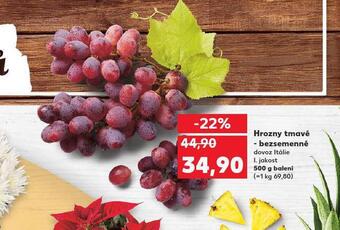 Kaufland Hrozny tmavé bezsemenné nabídka