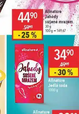 Globus Allnature jahody sušené mrazem nabídka