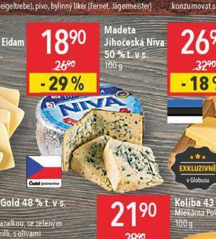 Globus Madeta jihočeská niva 50% nabídka