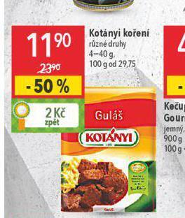Globus Kotányi koření nabídka