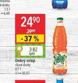 Globus Dobrý sirup nabídka